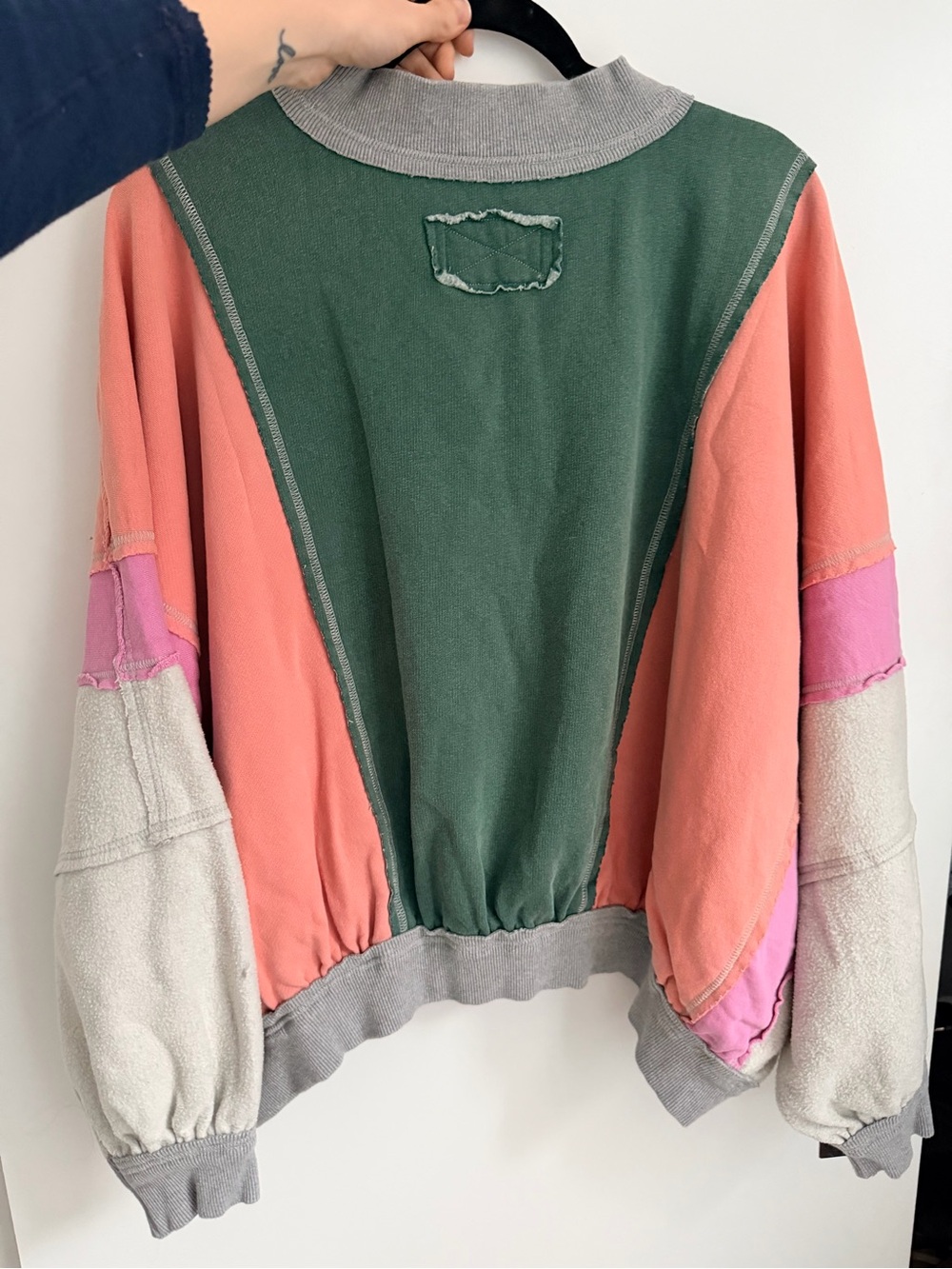 Free People Colorblock Zip-Front Bomber Crewneck - Picture 6 of 6